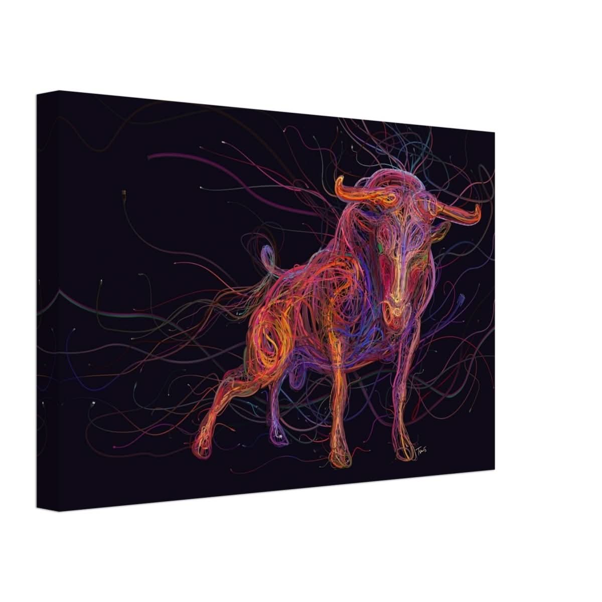 Da Vinci Wall art Print | Eclectic Expressions | Bull | Taurus Astrological Sign - Canvas - 30x45 cm / 12x18″ - Thick
