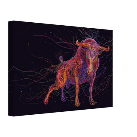 Da Vinci Wall art Print | Eclectic Expressions | Bull | Taurus Astrological Sign - Canvas - 30x45 cm / 12x18″ - Thick