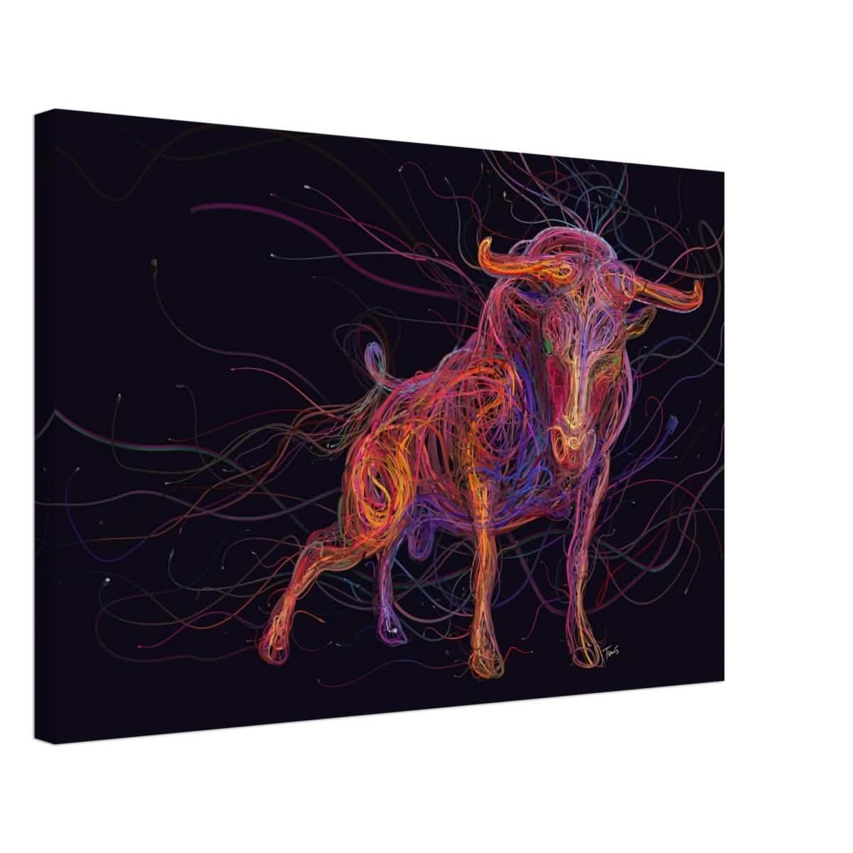 Da Vinci Wall art Print | Eclectic Expressions | Bull | Taurus Astrological Sign - Canvas - 50x75 cm / 20x30″ - Thick