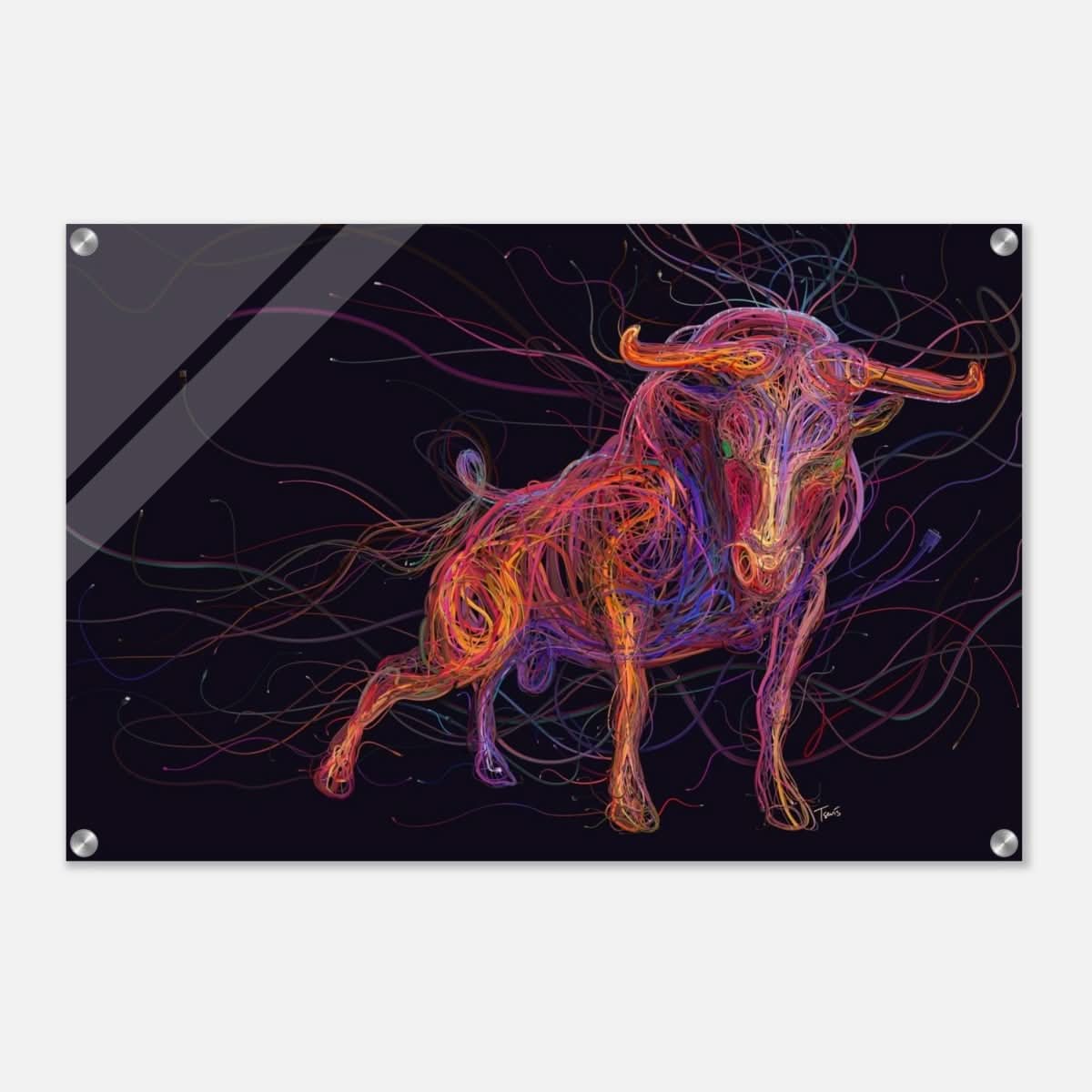 Da Vinci Wall art Print | Eclectic Expressions | Bull | Taurus Astrological Sign - Acrylic Print - 50x75 cm / 20x30″ -