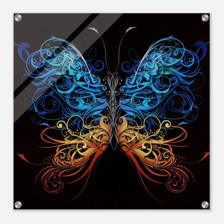 Da Vinci Wall art Print | Eclectic Expressions | Butterfly - Acrylic Print - 60x60 cm / 24x24″ -