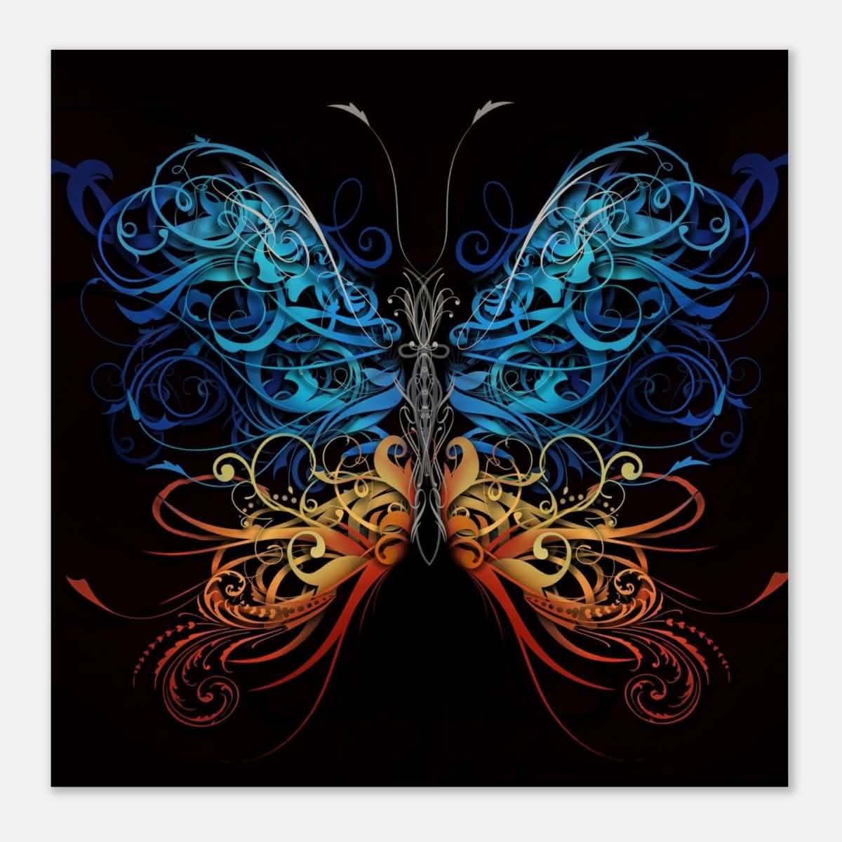 Da Vinci Wall art Print | Eclectic Expressions | Butterfly - Wood Prints - 40x40 cm / 16x16″ - 20 mm