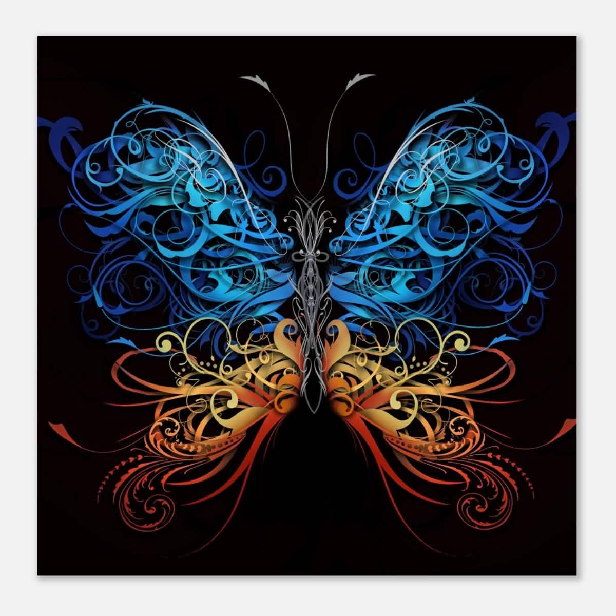 Da Vinci Wall art Print | Eclectic Expressions | Butterfly - Aluminum Print - 50x50 cm / 20x20″ -