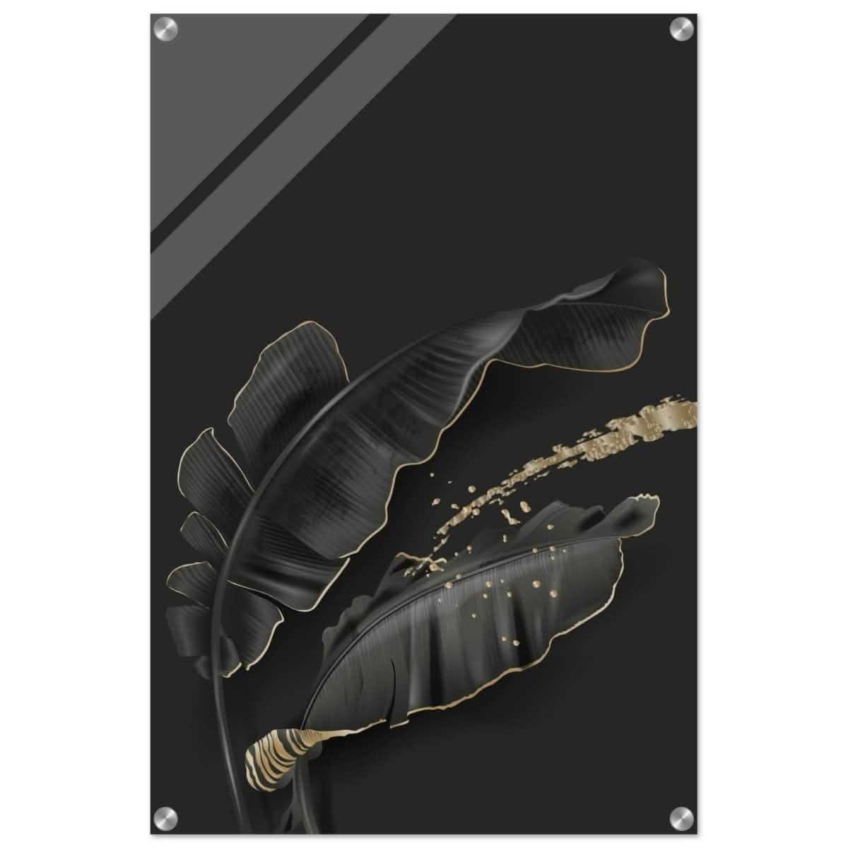 Da Vinci Wall art Print | Eclectic Expressions | Contemporary | Black and Gold - Acrylic Print - 50x75 cm / 20x30″ -