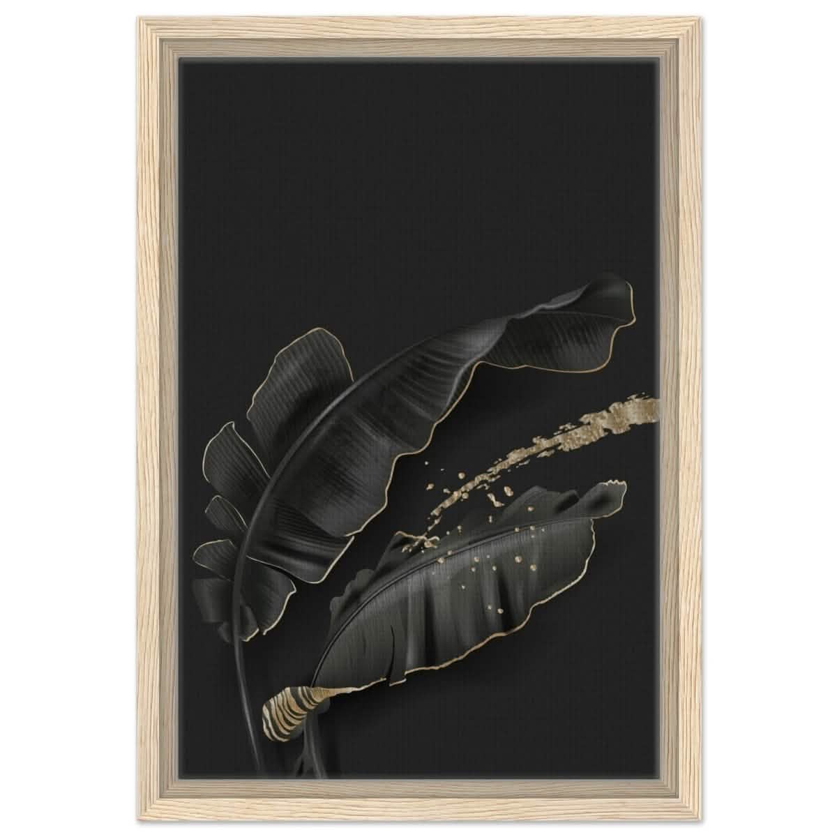 Da Vinci Wall art Print | Eclectic Expressions | Contemporary | Black and Gold - Framed Canvas - 30x45 cm / 12x18″ - Wood frame