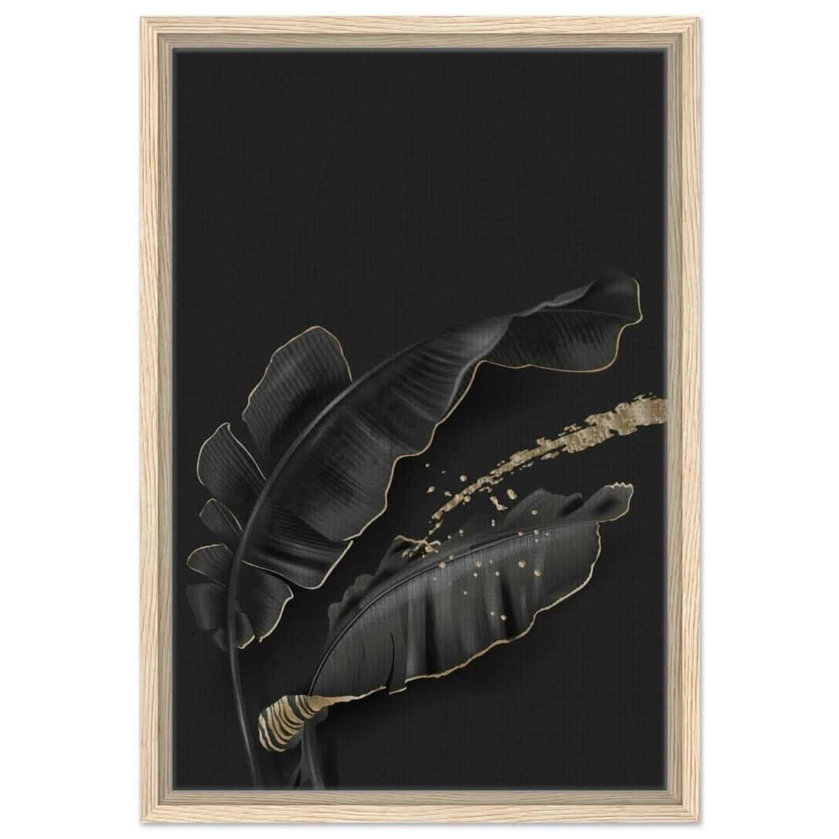 Da Vinci Wall art Print | Eclectic Expressions | Contemporary | Black and Gold - Framed Canvas - 40x60 cm / 16x24″ - Wood frame