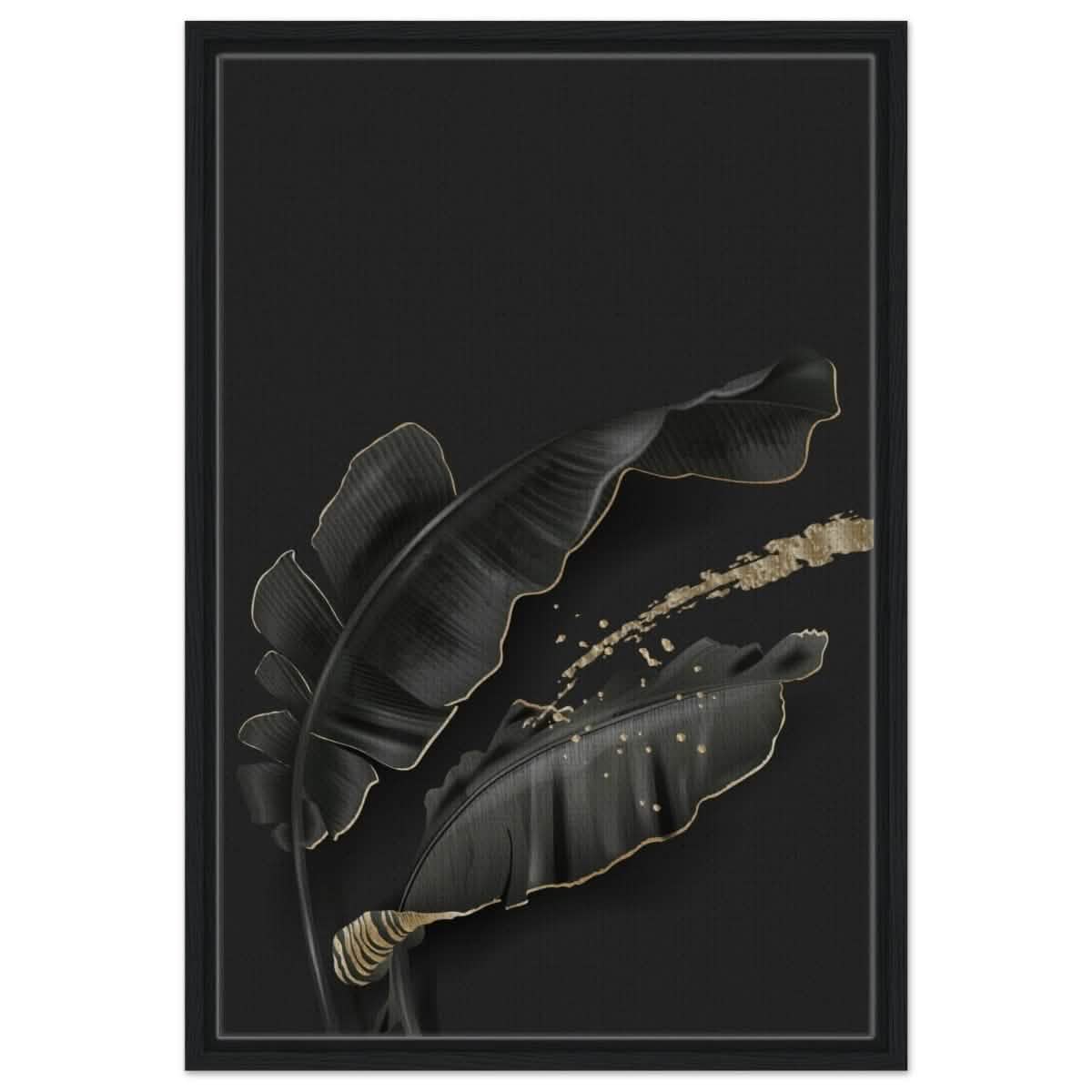 Da Vinci Wall art Print | Eclectic Expressions | Contemporary | Black and Gold - Framed Canvas - 50x75 cm / 20x30″ - Black frame