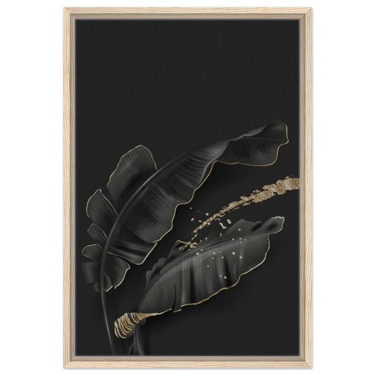 Da Vinci Wall art Print | Eclectic Expressions | Contemporary | Black and Gold - Framed Canvas - 50x75 cm / 20x30″ - Wood frame