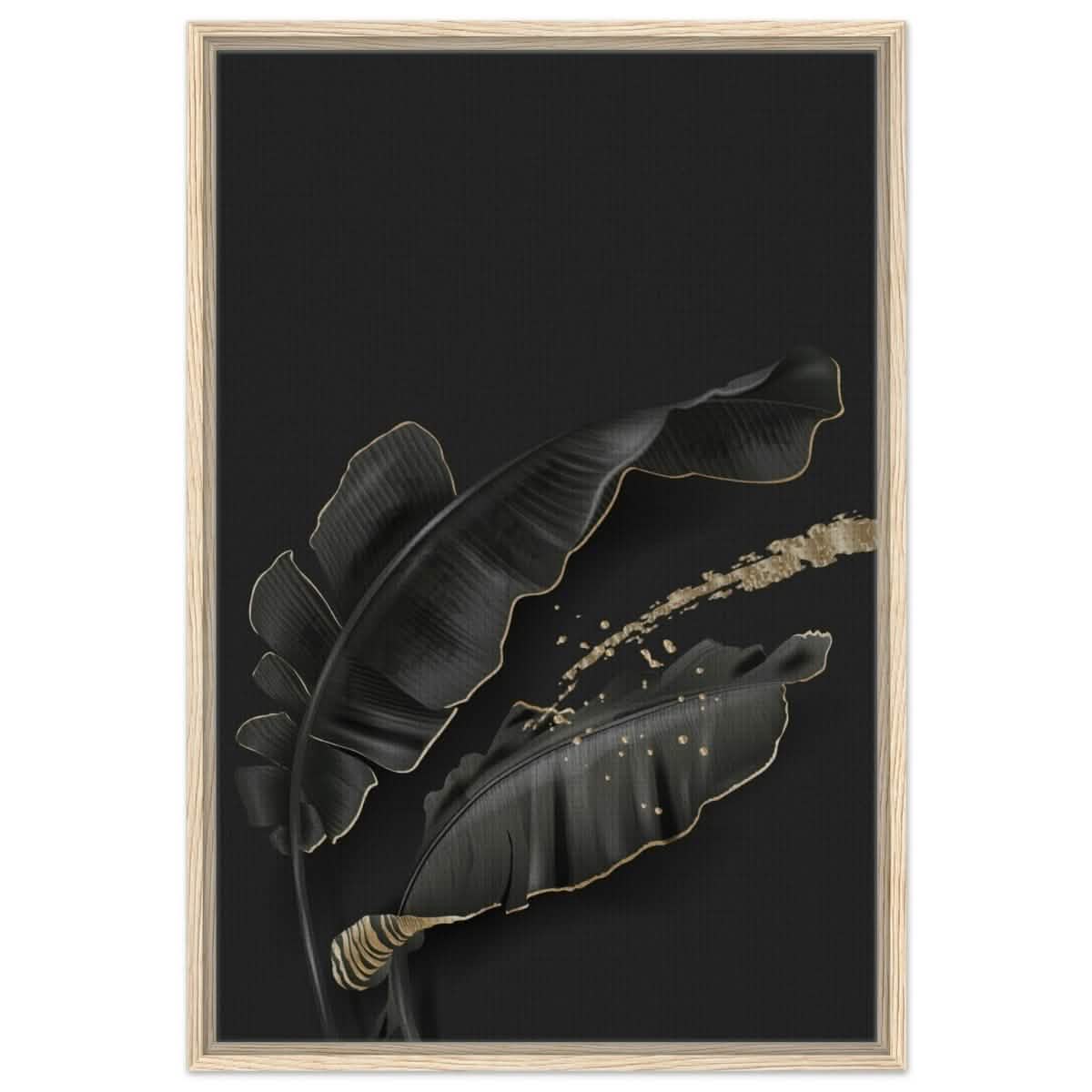 Da Vinci Wall art Print | Eclectic Expressions | Contemporary | Black and Gold - Framed Canvas - 60x90 cm / 24x36″ - Wood frame