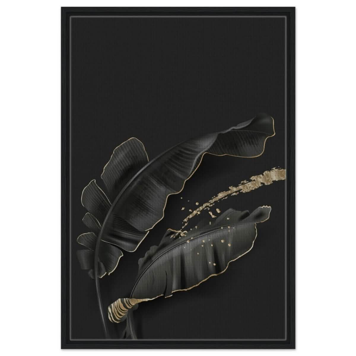 Da Vinci Wall art Print | Eclectic Expressions | Contemporary | Black and Gold - Framed Canvas - 60x90 cm / 24x36″ - Black frame