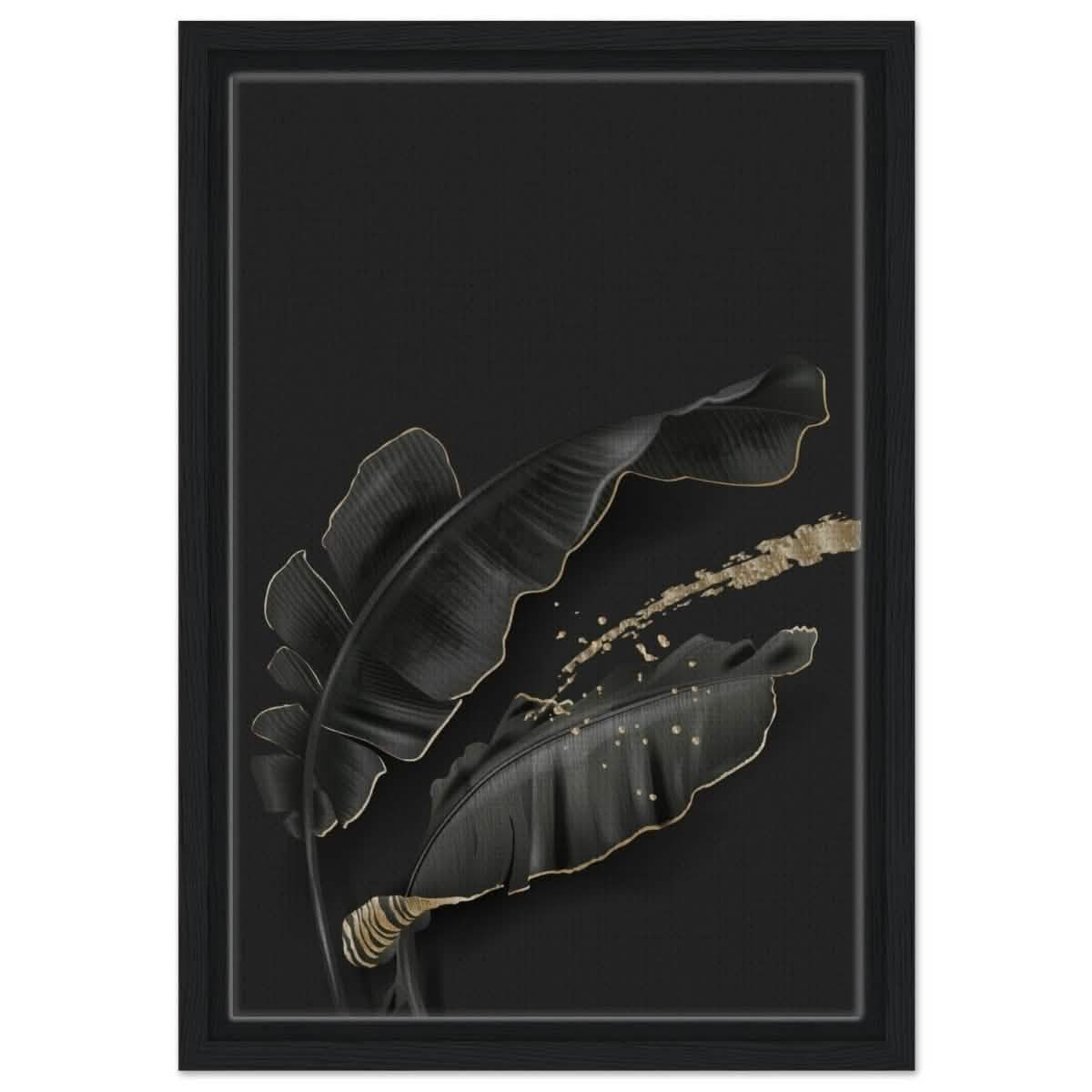 Da Vinci Wall art Print | Eclectic Expressions | Contemporary | Black and Gold - Framed Canvas - 30x45 cm / 12x18″ - Black frame