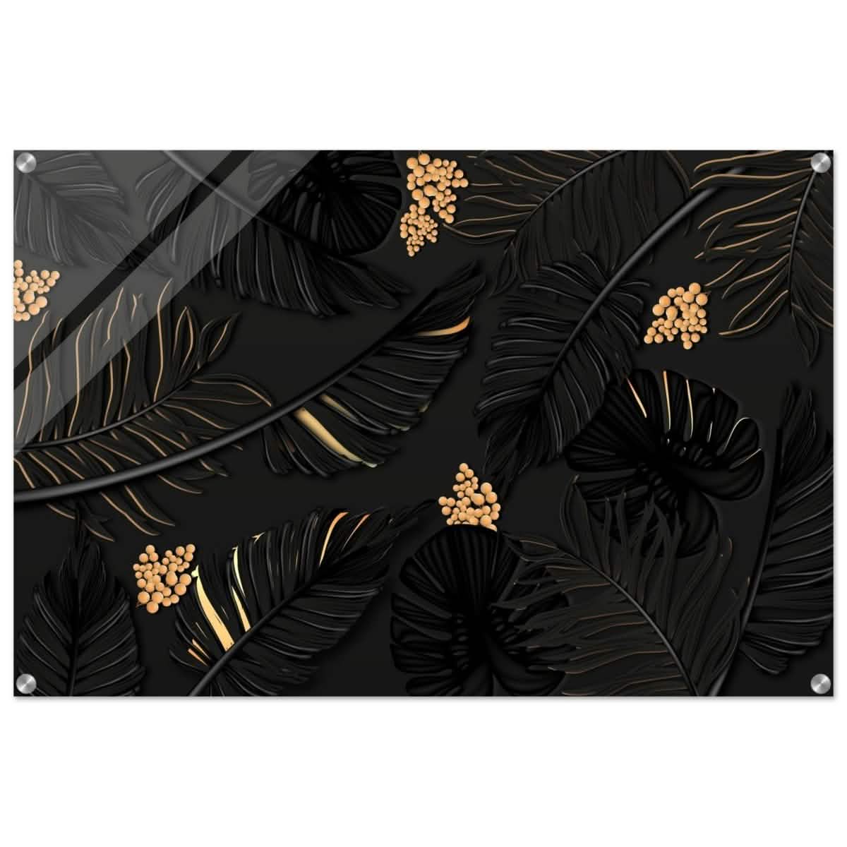 Da Vinci Wall art Print | Eclectic Expressions | Contemporary | Gold and Black - Acrylic Print - 60x90 cm / 24x36″ -