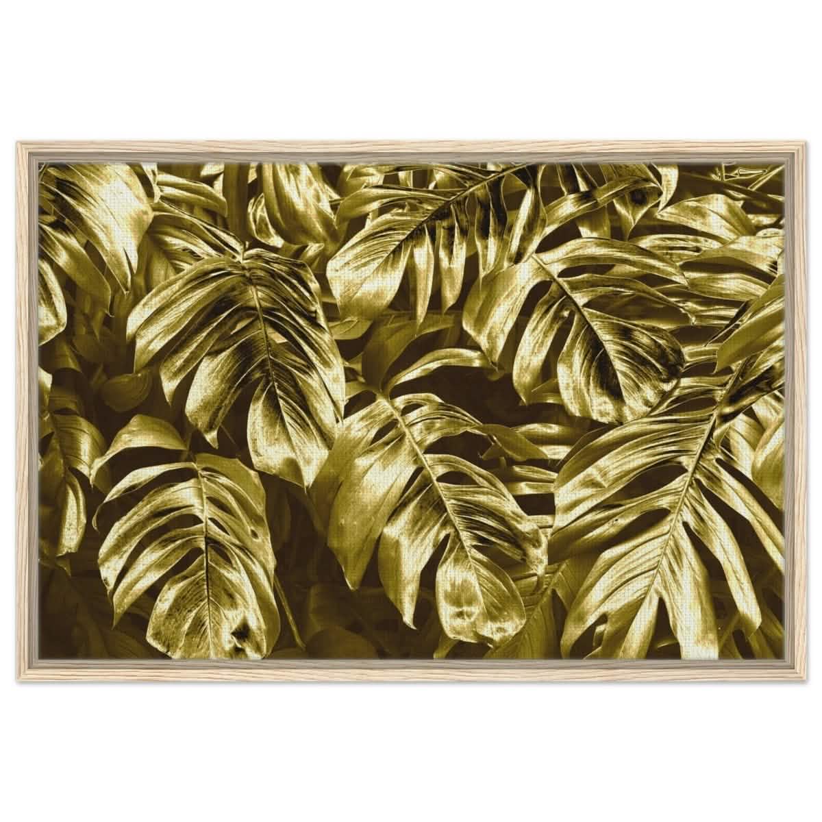 Da Vinci Wall art Print | Eclectic Expressions | Golden Leaf - Framed Canvas - 60x90 cm / 24x36″ - Wood frame