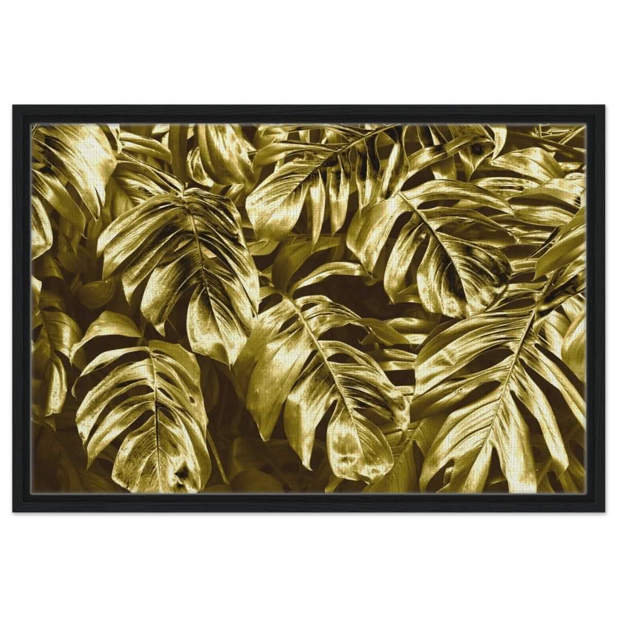 Da Vinci Wall art Print | Eclectic Expressions | Golden Leaf - Framed Canvas - 50x75 cm / 20x30″ - Black frame