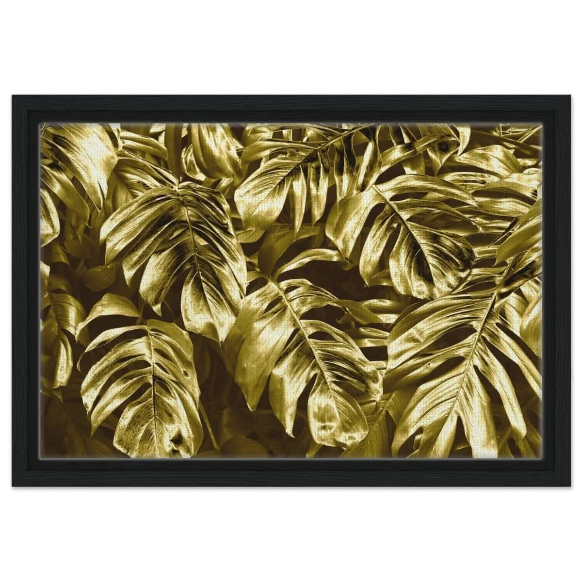 Da Vinci Wall art Print | Eclectic Expressions | Golden Leaf - Framed Canvas - 30x45 cm / 12x18″ - Black frame