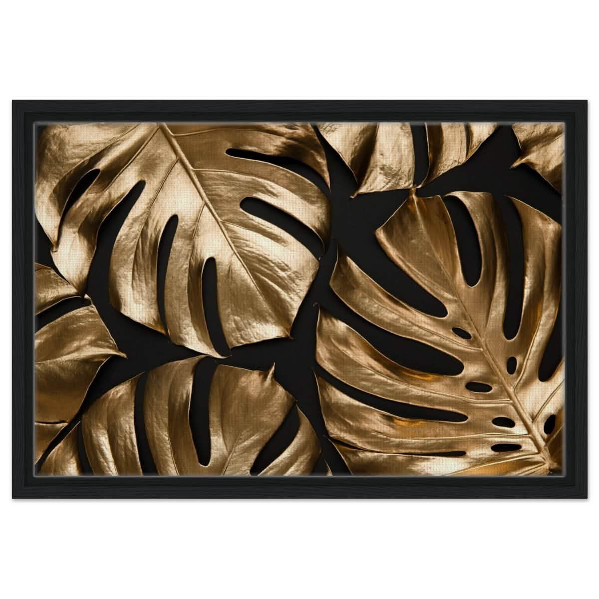 Da Vinci Wall art Print | Eclectic Expressions| Golden Leaf - Framed Canvas - 40x60 cm / 16x24″ - Black frame