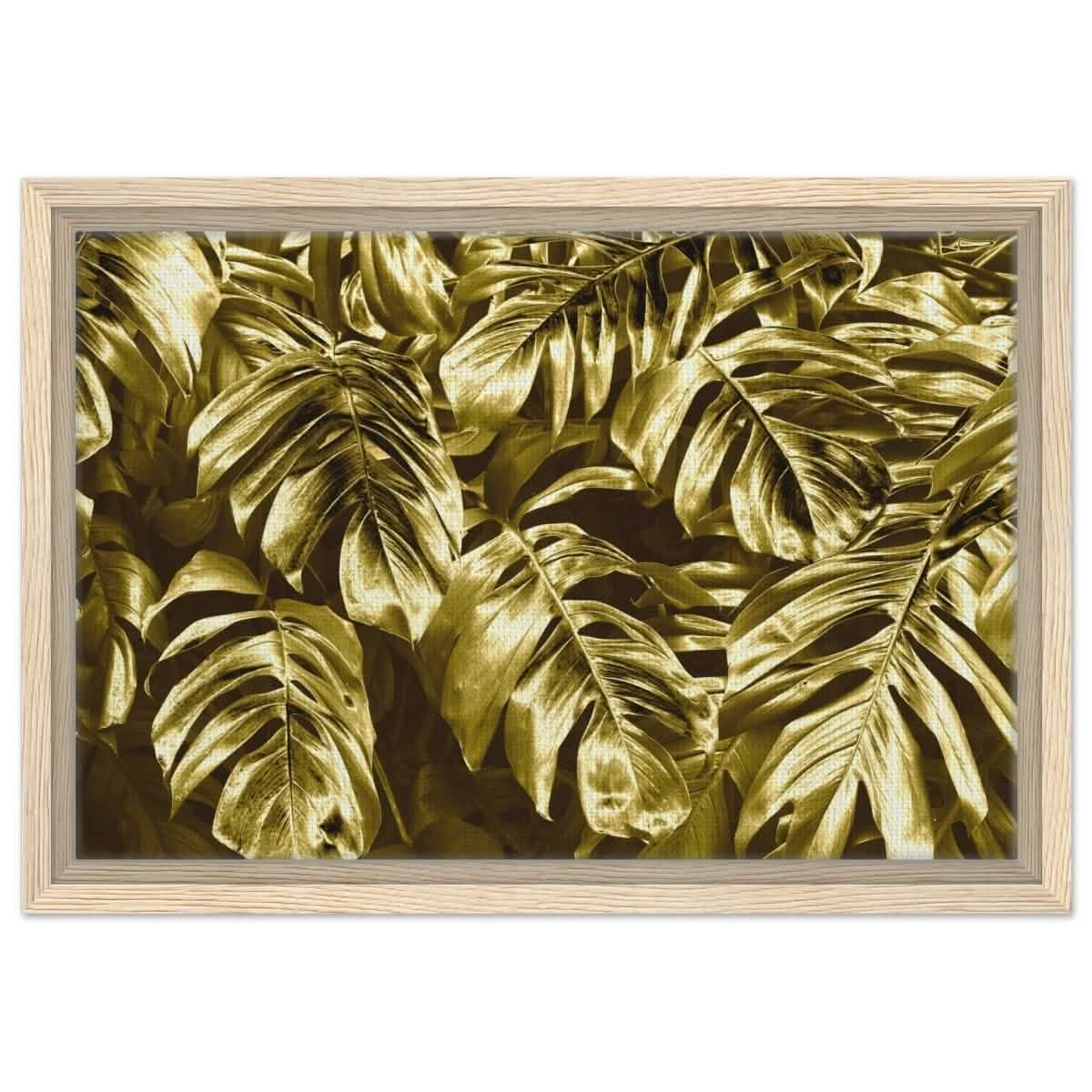 Da Vinci Wall art Print | Eclectic Expressions | Golden Leaf - Framed Canvas - 30x45 cm / 12x18″ - Wood frame