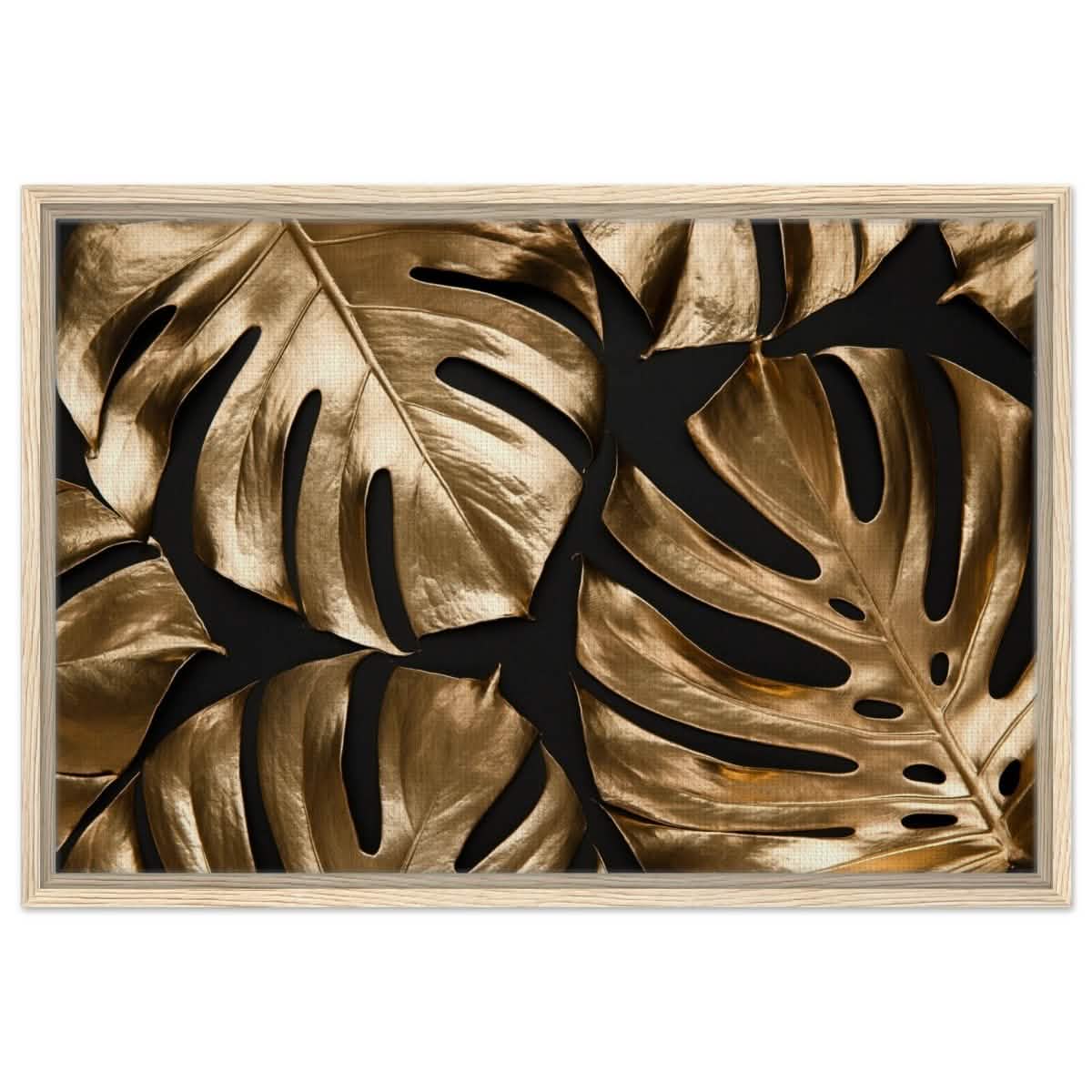 Da Vinci Wall art Print | Eclectic Expressions| Golden Leaf - Framed Canvas - 50x75 cm / 20x30″ - Wood frame