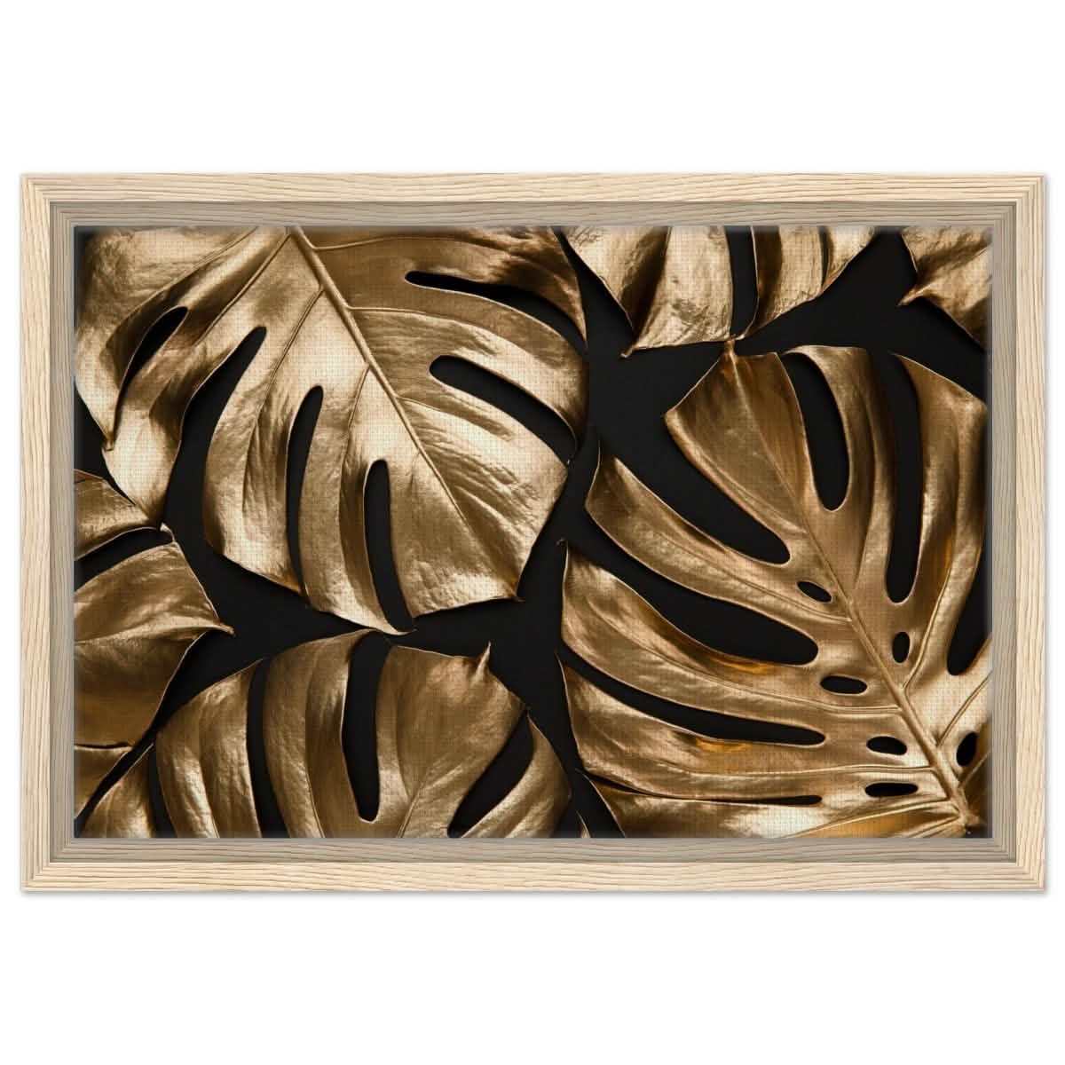 Da Vinci Wall art Print | Eclectic Expressions| Golden Leaf - Framed Canvas - 30x45 cm / 12x18″ - Wood frame