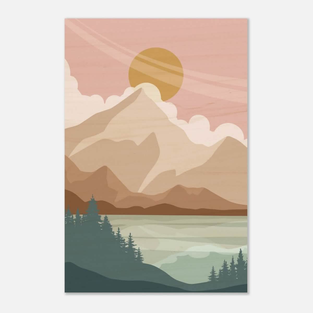 Da Vinci Wall art Print | Eclectic Expressions | Modern Minimalist wall art print | Bohemian - Wood Prints - 50x75 cm / 20x30″ - 10 mm