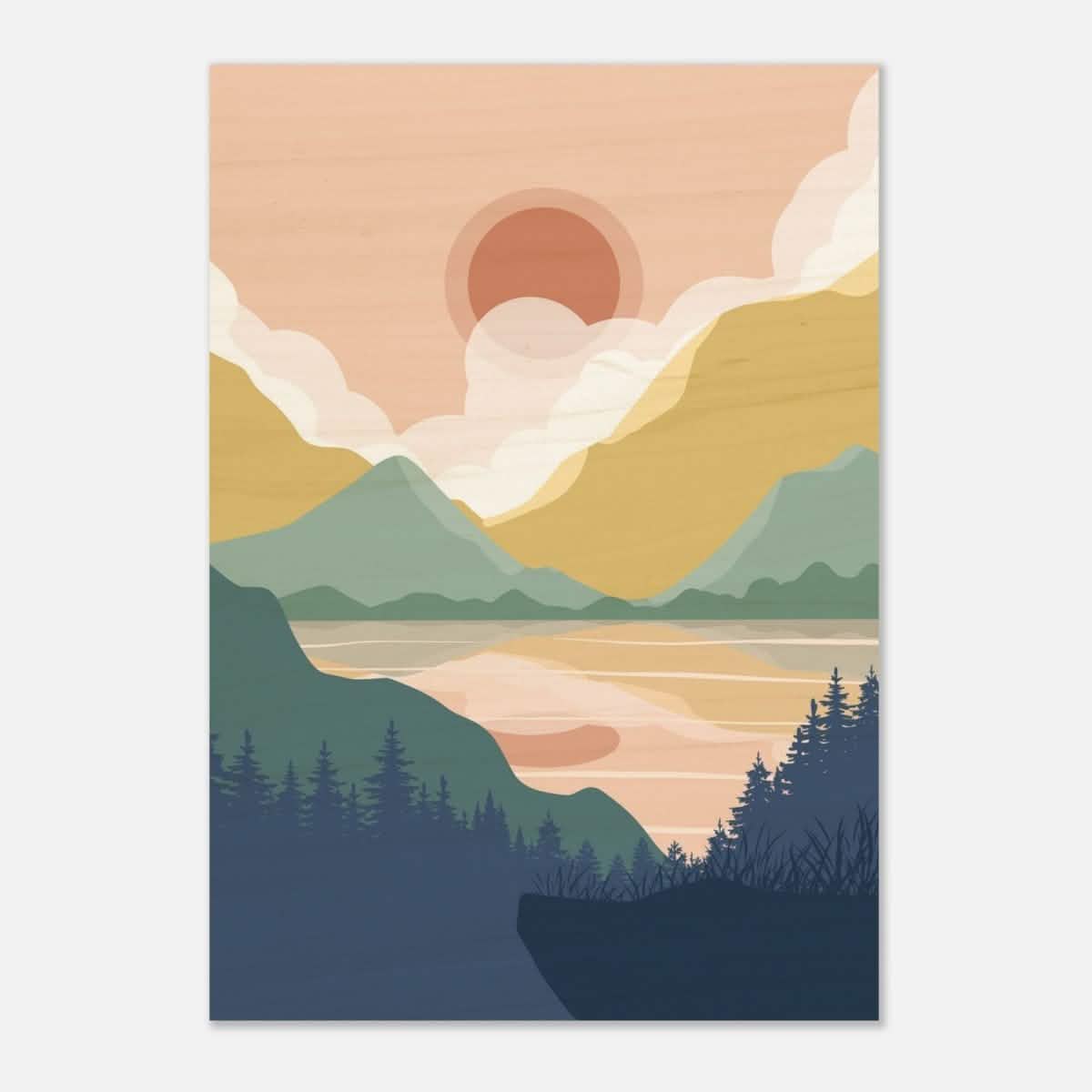 Da Vinci Wall art Print | Eclectic Expressions | Modern Minimalist wall art print | Bohemian - Wood Prints - 70x100 cm / 28x40″ - 20 mm