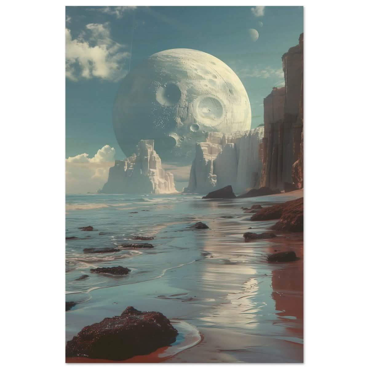 Da Vinci Wall art Print | Eclectic Expressions | Nature | Moon - Wood Prints - 50x75 cm / 20x30″ -