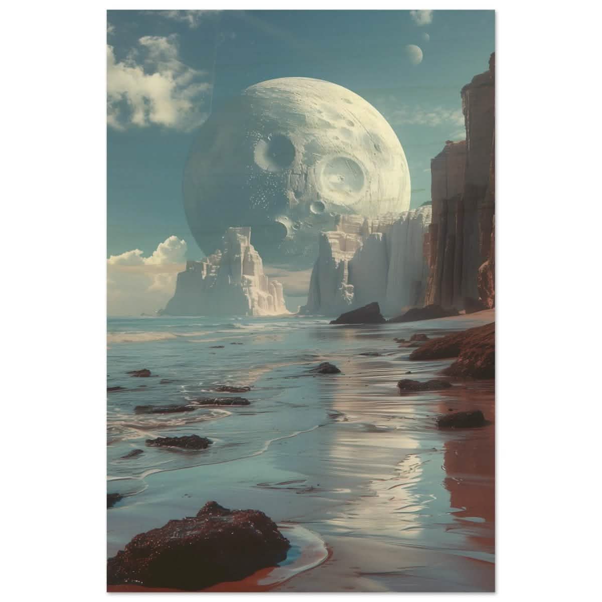 Da Vinci Wall art Print | Eclectic Expressions | Nature | Moon - Wood Prints - 30x45 cm / 12x18″ -