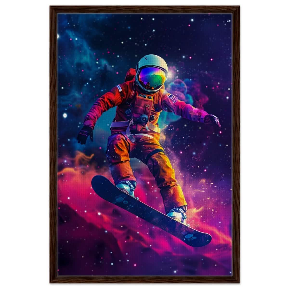 Da Vinci Wall art Print | Eclectic Expressions | Space - Framed Canvas - 60x90 cm / 24x36″ - Dark wood frame