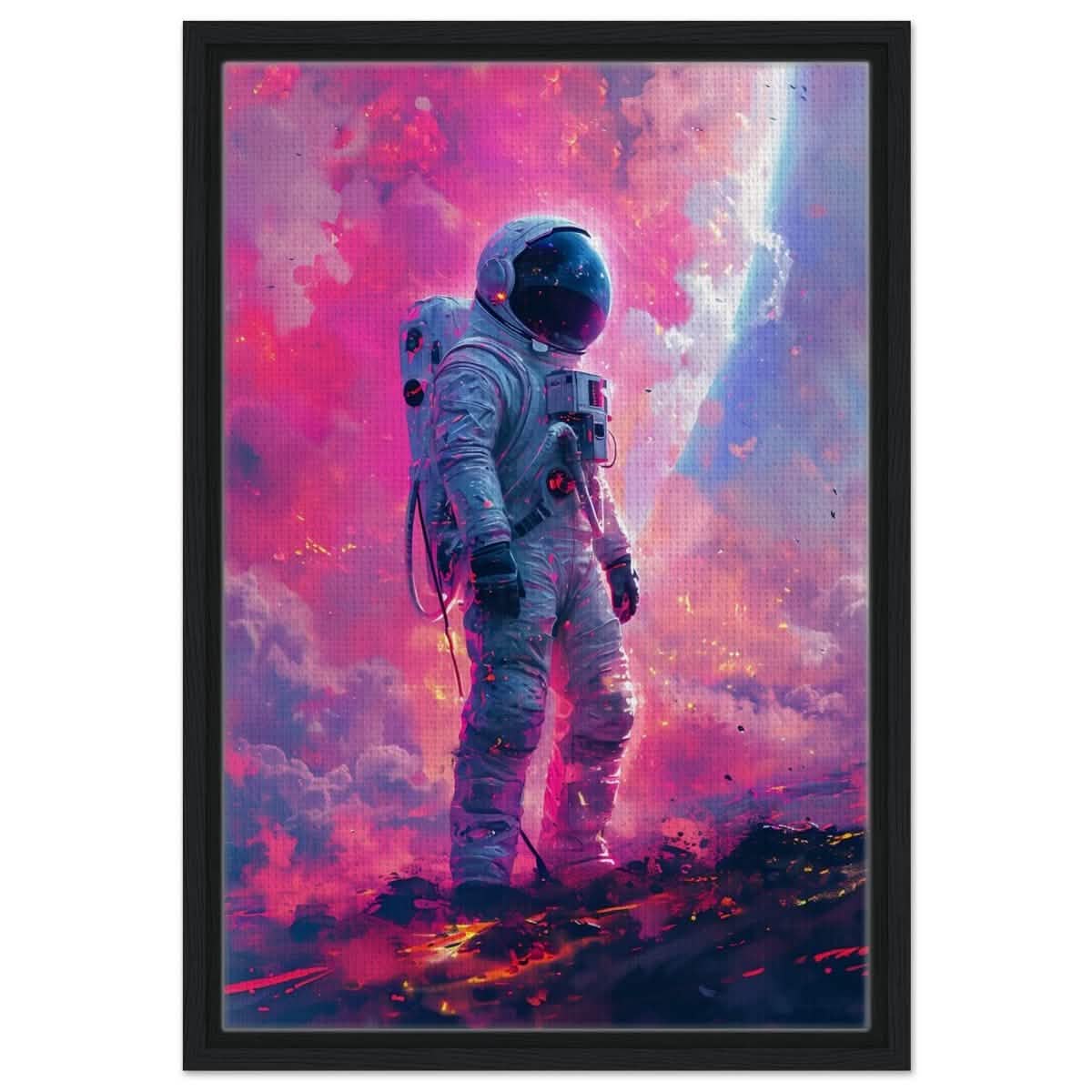 Da Vinci Wall art Print | Eclectic Expressions | Space - Framed Canvas - 40x60 cm / 16x24″ - Black frame