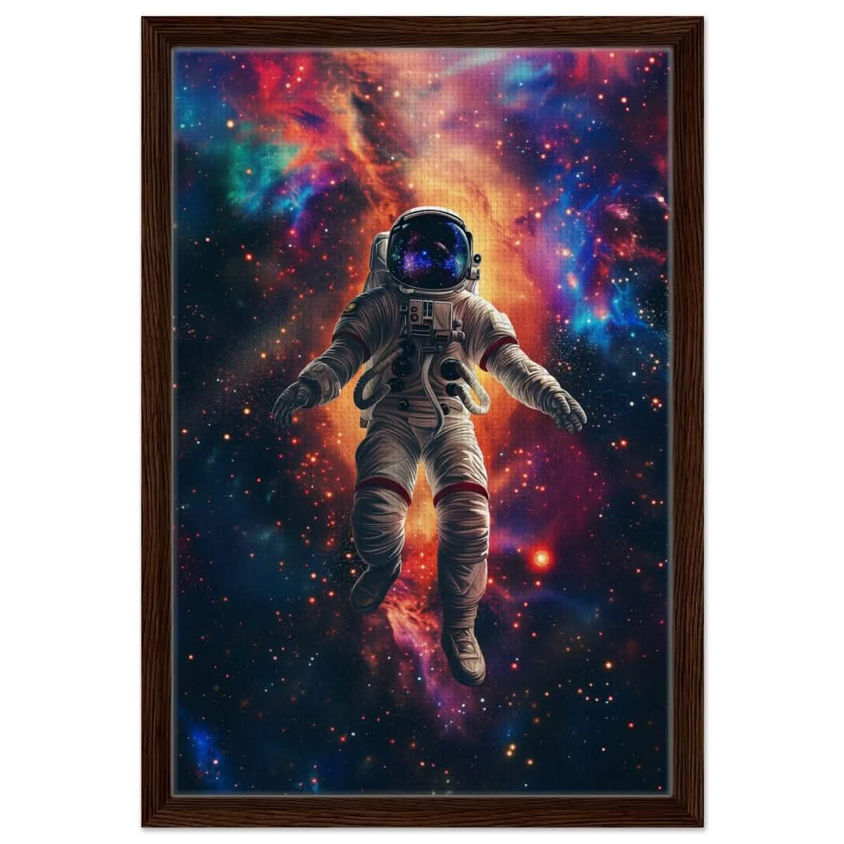 Da Vinci Wall art Print | Eclectic Expressions | Space - Framed Canvas - 40x60 cm / 16x24″ - Dark wood frame