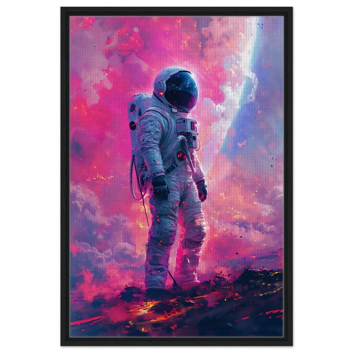 Da Vinci Wall art Print | Eclectic Expressions | Space - Framed Canvas - 60x90 cm / 24x36″ - Black frame