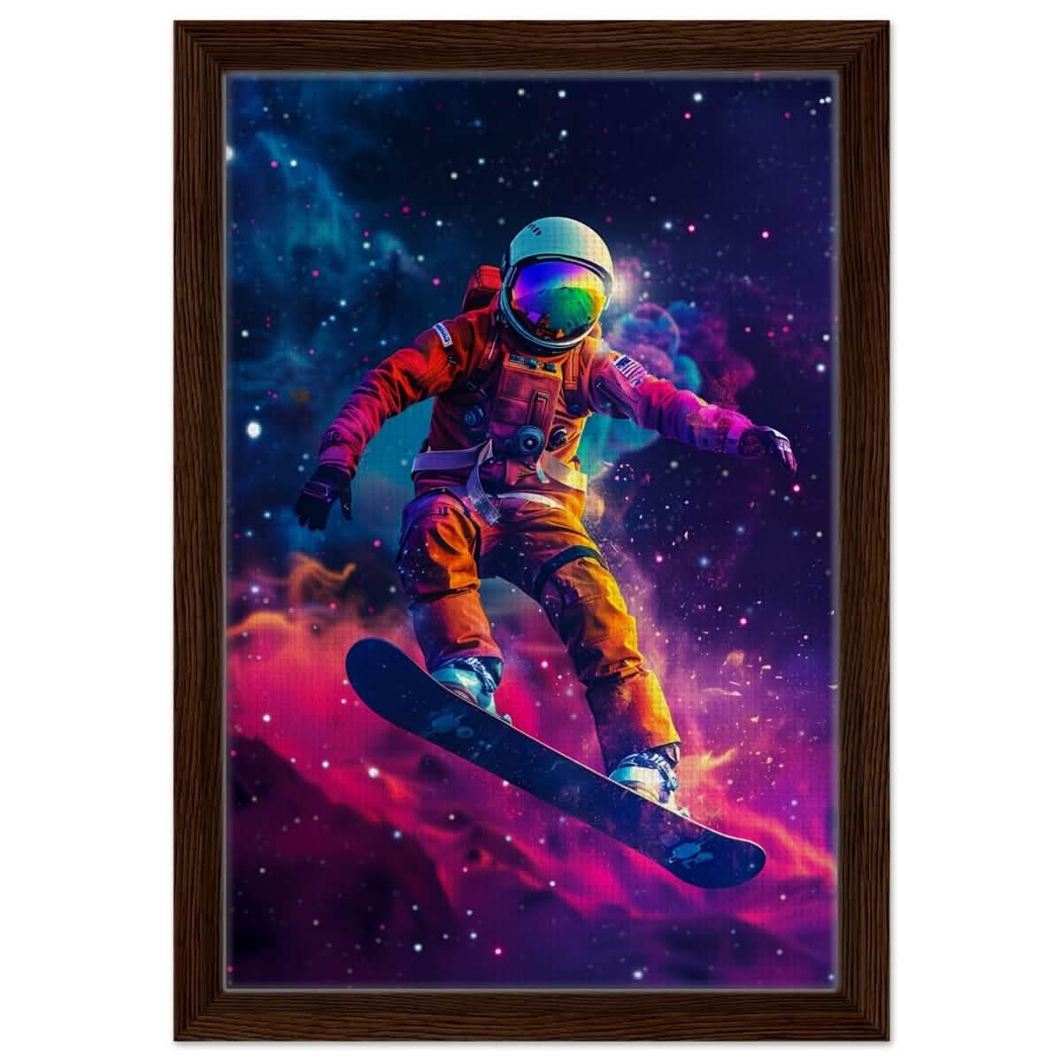 Da Vinci Wall art Print | Eclectic Expressions | Space - Framed Canvas - 30x45 cm / 12x18″ - Dark wood frame