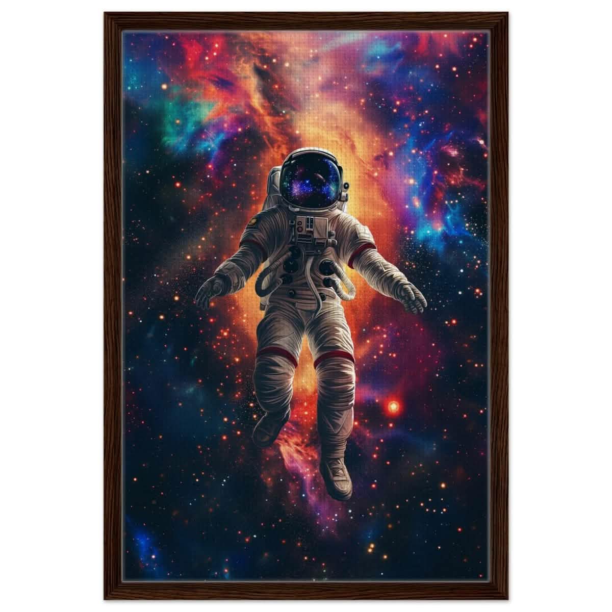 Da Vinci Wall art Print | Eclectic Expressions | Space - Framed Canvas - 50x75 cm / 20x30″ - Dark wood frame