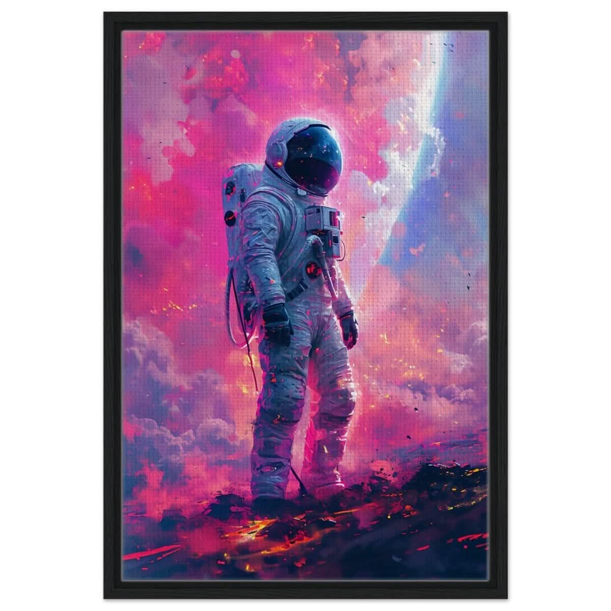 Da Vinci Wall art Print | Eclectic Expressions | Space - Framed Canvas - 50x75 cm / 20x30″ - Black frame