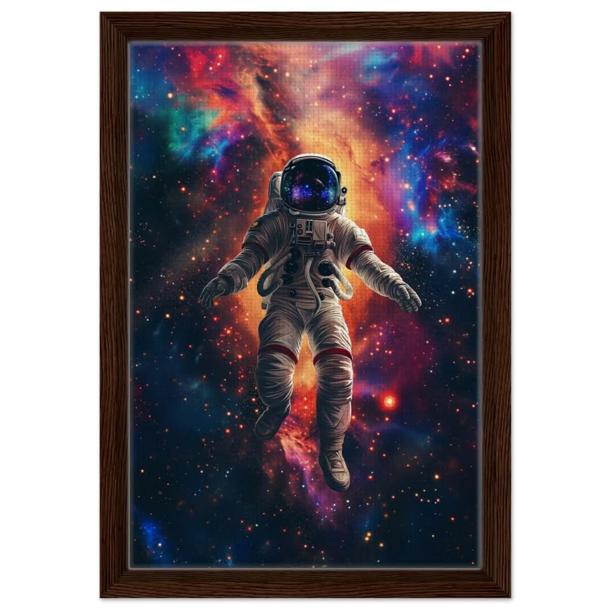 Da Vinci Wall art Print | Eclectic Expressions | Space - Framed Canvas - 30x45 cm / 12x18″ - Dark wood frame