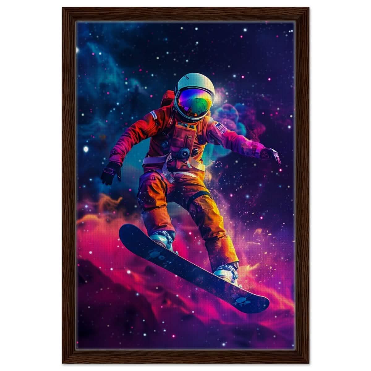 Da Vinci Wall art Print | Eclectic Expressions | Space - Framed Canvas - 40x60 cm / 16x24″ - Dark wood frame