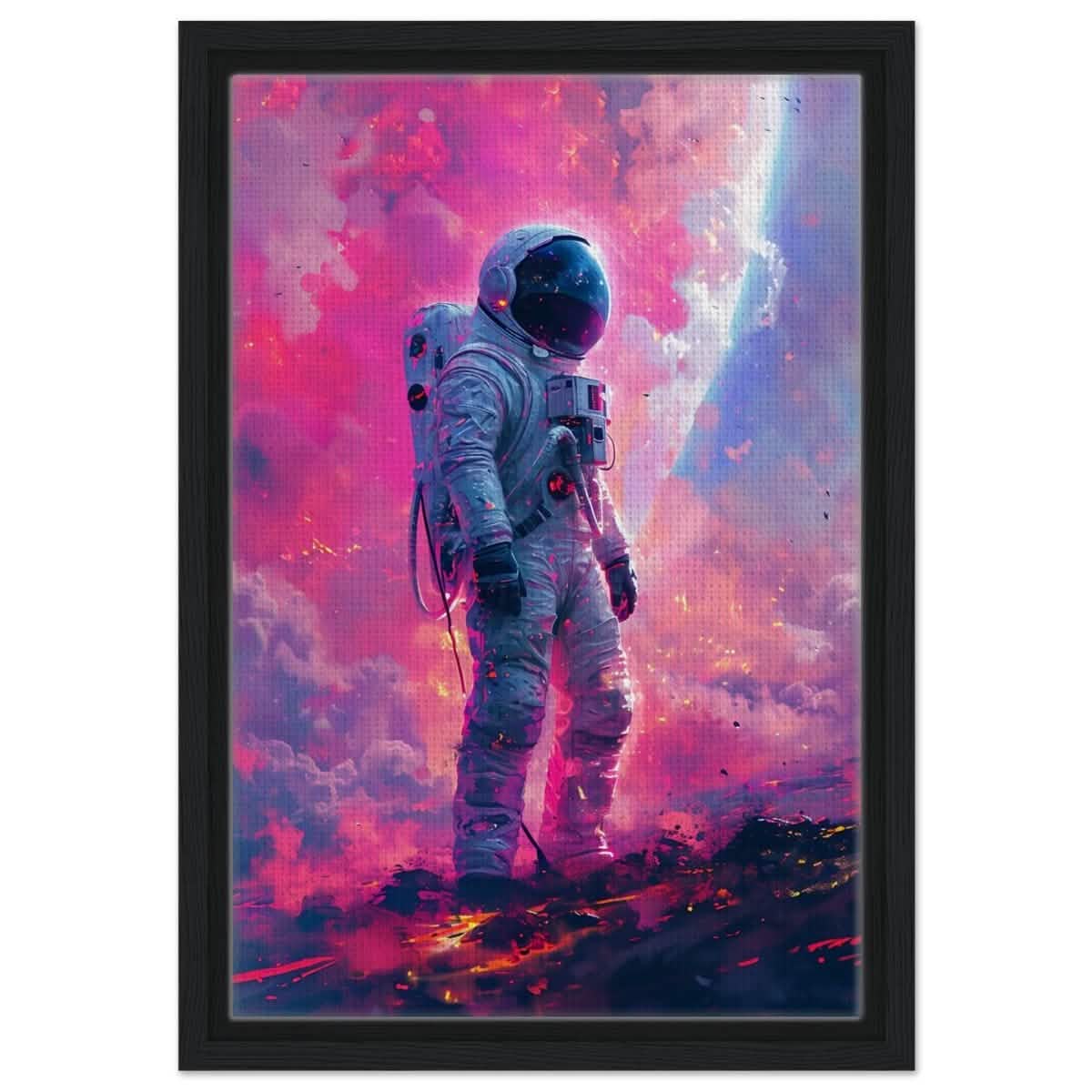 Da Vinci Wall art Print | Eclectic Expressions | Space - Framed Canvas - 30x45 cm / 12x18″ - Black frame