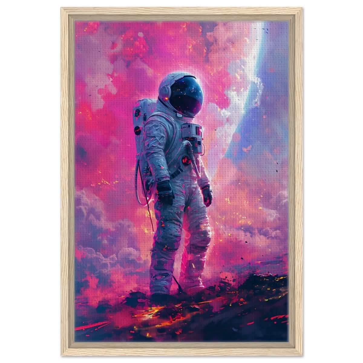 Da Vinci Wall art Print | Eclectic Expressions | Space - Framed Canvas - 40x60 cm / 16x24″ - Wood frame