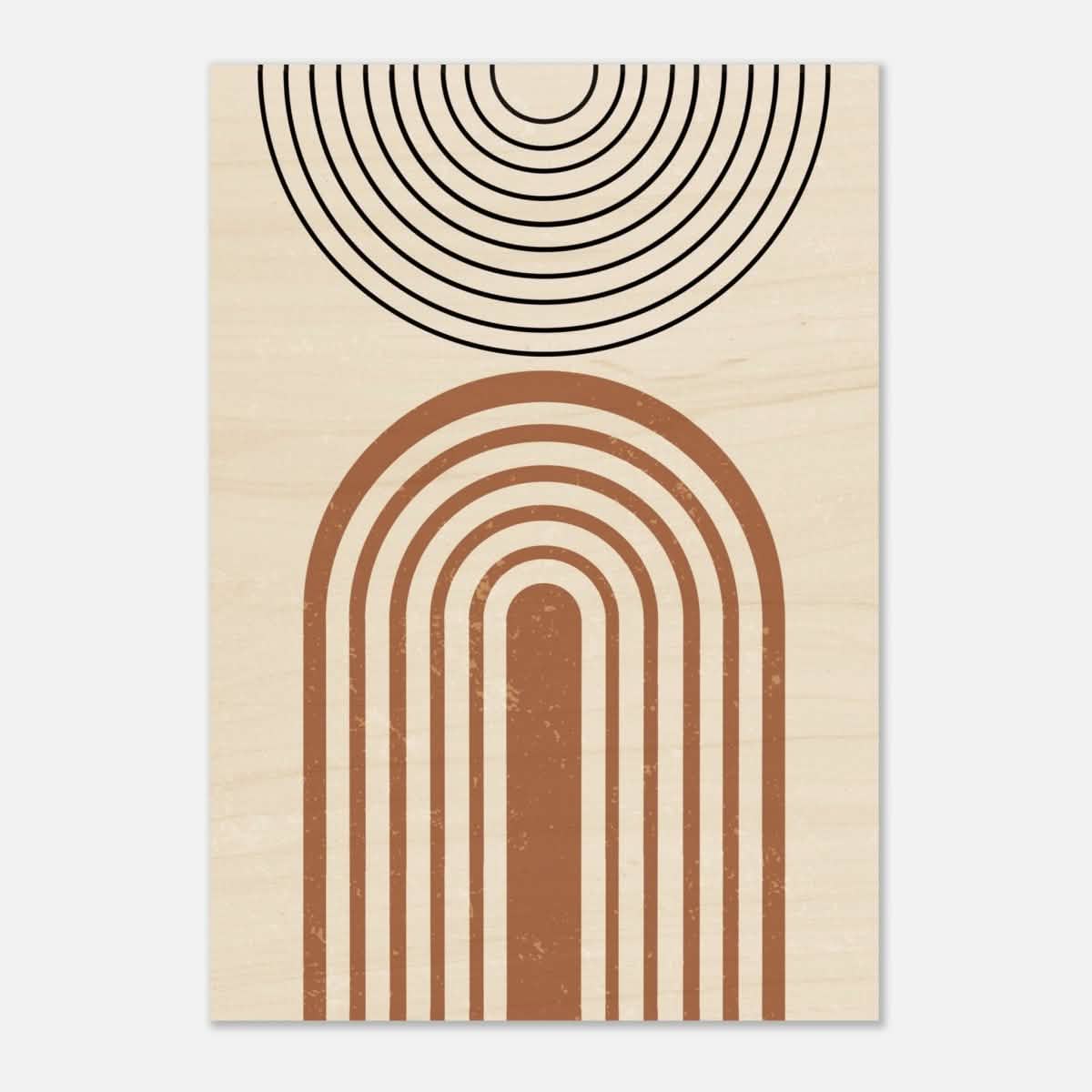 Da Vinci Wall art Print | Geometric Modern Minimalist wall art print | Bohemian - Wood Prints - 70x100 cm / 28x40″ - 20 mm