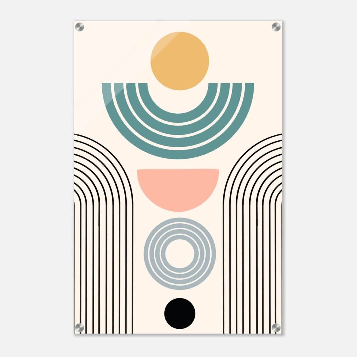 Da Vinci Wall art Print | Geometric Modern Minimalist wall art print | Bohemian - Acrylic Print - 50x75 cm / 20x30″ -