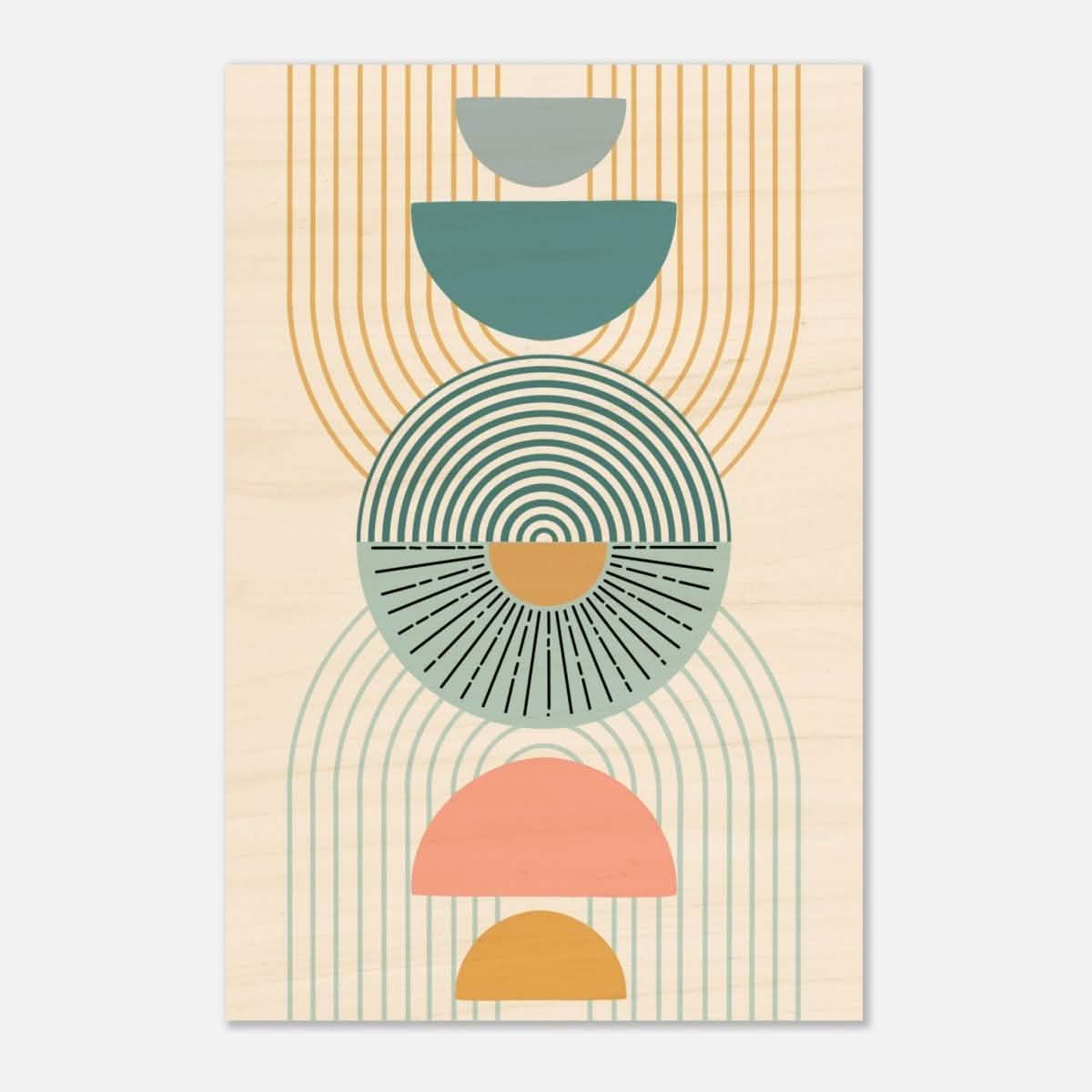 Da Vinci Wall art Print | Geometric Modern Minimalist wall art print | Bohemian - Wood Prints - 60x90 cm / 24x36″ - 10 mm