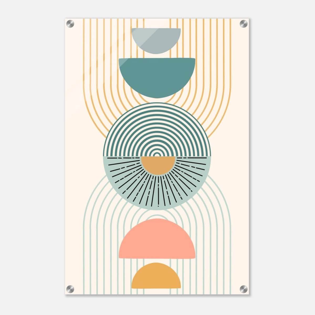 Da Vinci Wall art Print | Geometric Modern Minimalist wall art print | Bohemian - Acrylic Print - 50x75 cm / 20x30″ -