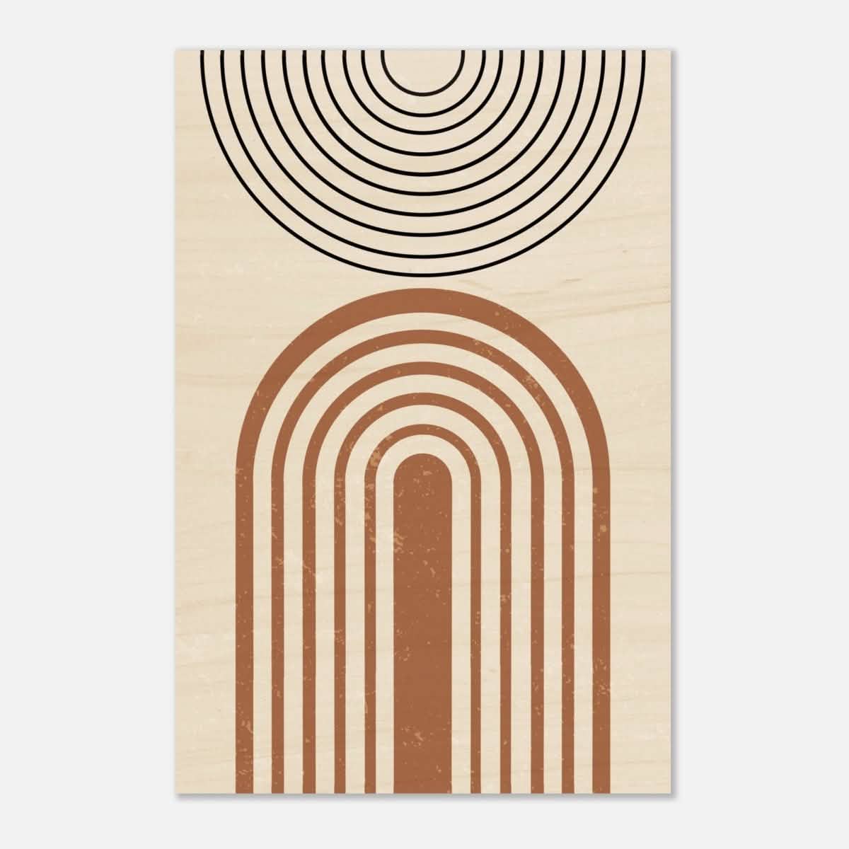 Da Vinci Wall art Print | Geometric Modern Minimalist wall art print | Bohemian - Wood Prints - 30x45 cm / 12x18″ - 20 mm