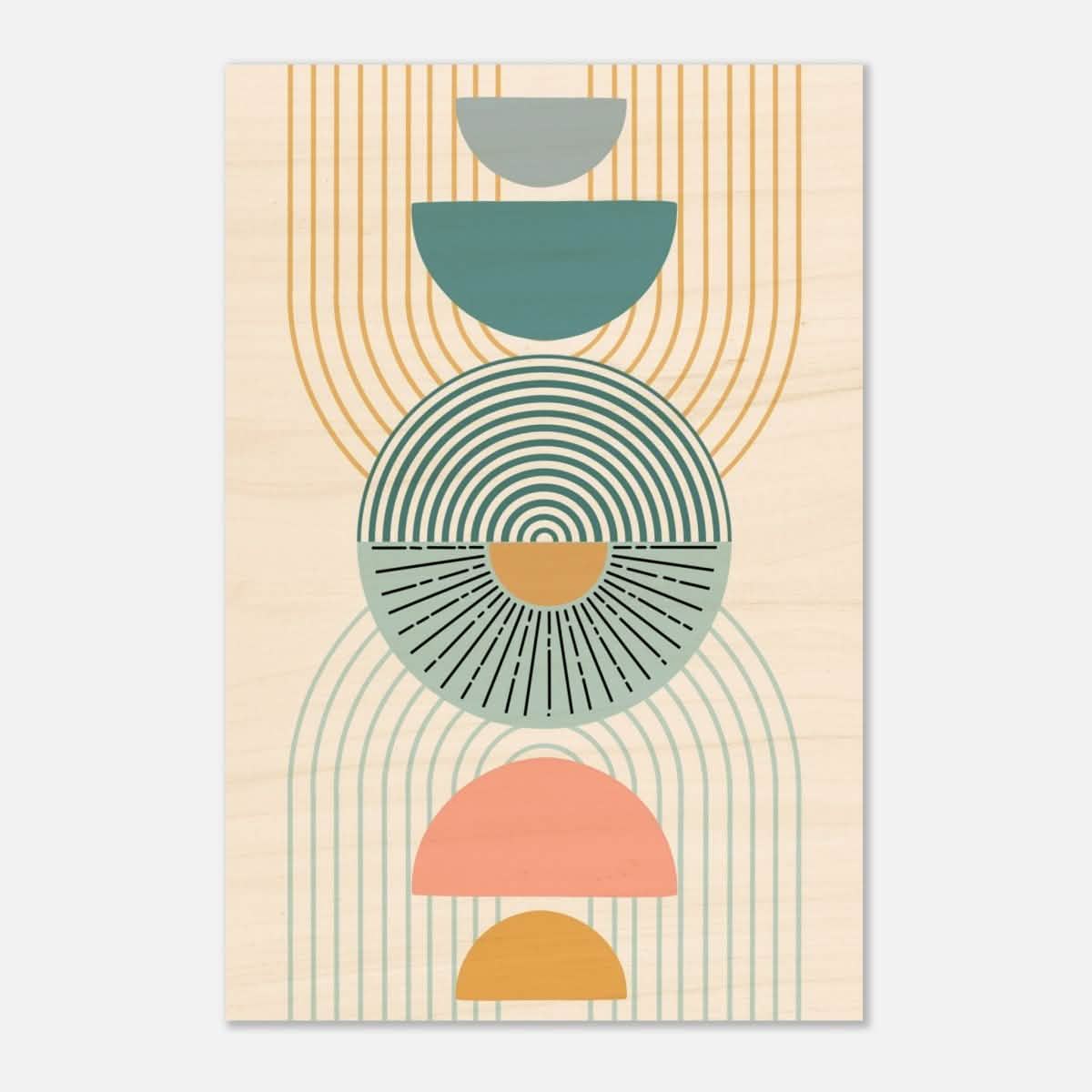 Da Vinci Wall art Print | Geometric Modern Minimalist wall art print | Bohemian - Wood Prints - 50x75 cm / 20x30″ - 20 mm