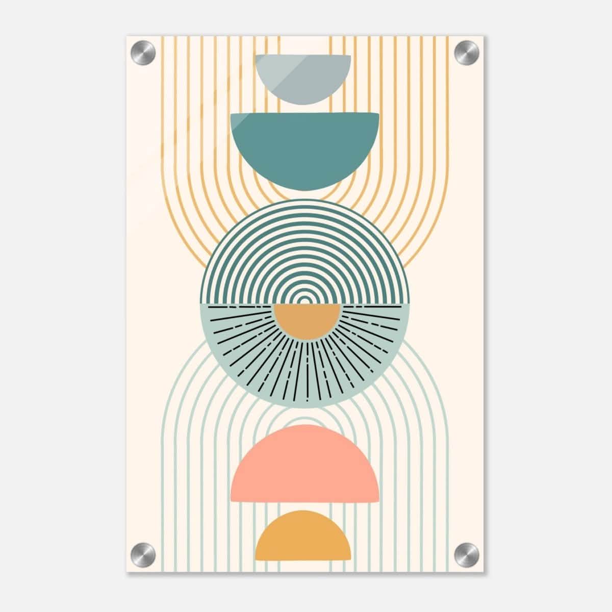 Da Vinci Wall art Print | Geometric Modern Minimalist wall art print | Bohemian - Acrylic Print - 30x45 cm / 12x18″ -