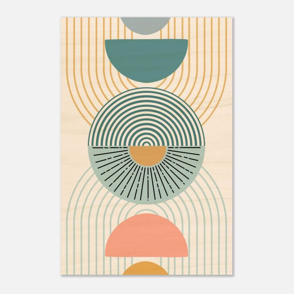 Da Vinci Wall art Print | Geometric Modern Minimalist wall art print | Bohemian - Wood Prints - 40x60 cm / 16x24″ - 20 mm