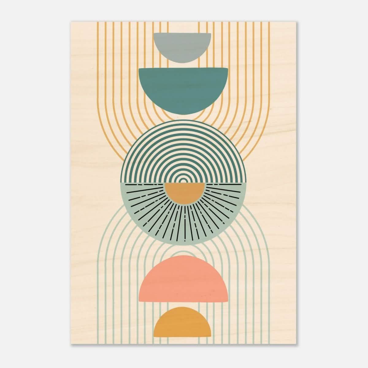 Da Vinci Wall art Print | Geometric Modern Minimalist wall art print | Bohemian - Wood Prints - 70x100 cm / 28x40″ - 20 mm