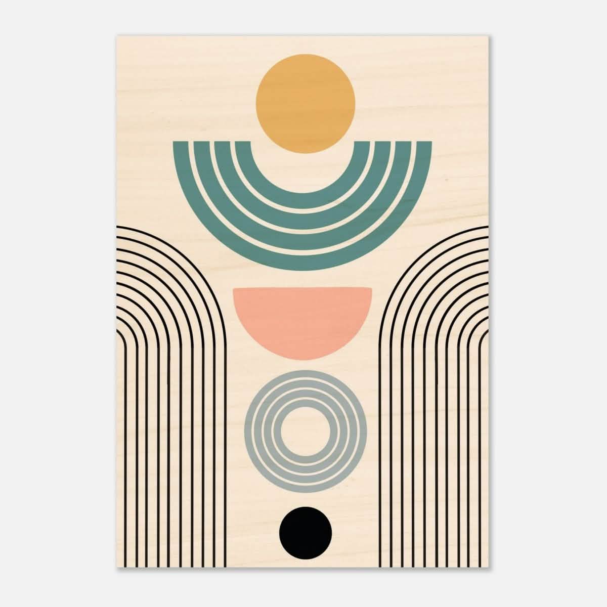 Da Vinci Wall art Print | Geometric Modern Minimalist wall art print | Bohemian - Wood Prints - 70x100 cm / 28x40″ - 20 mm