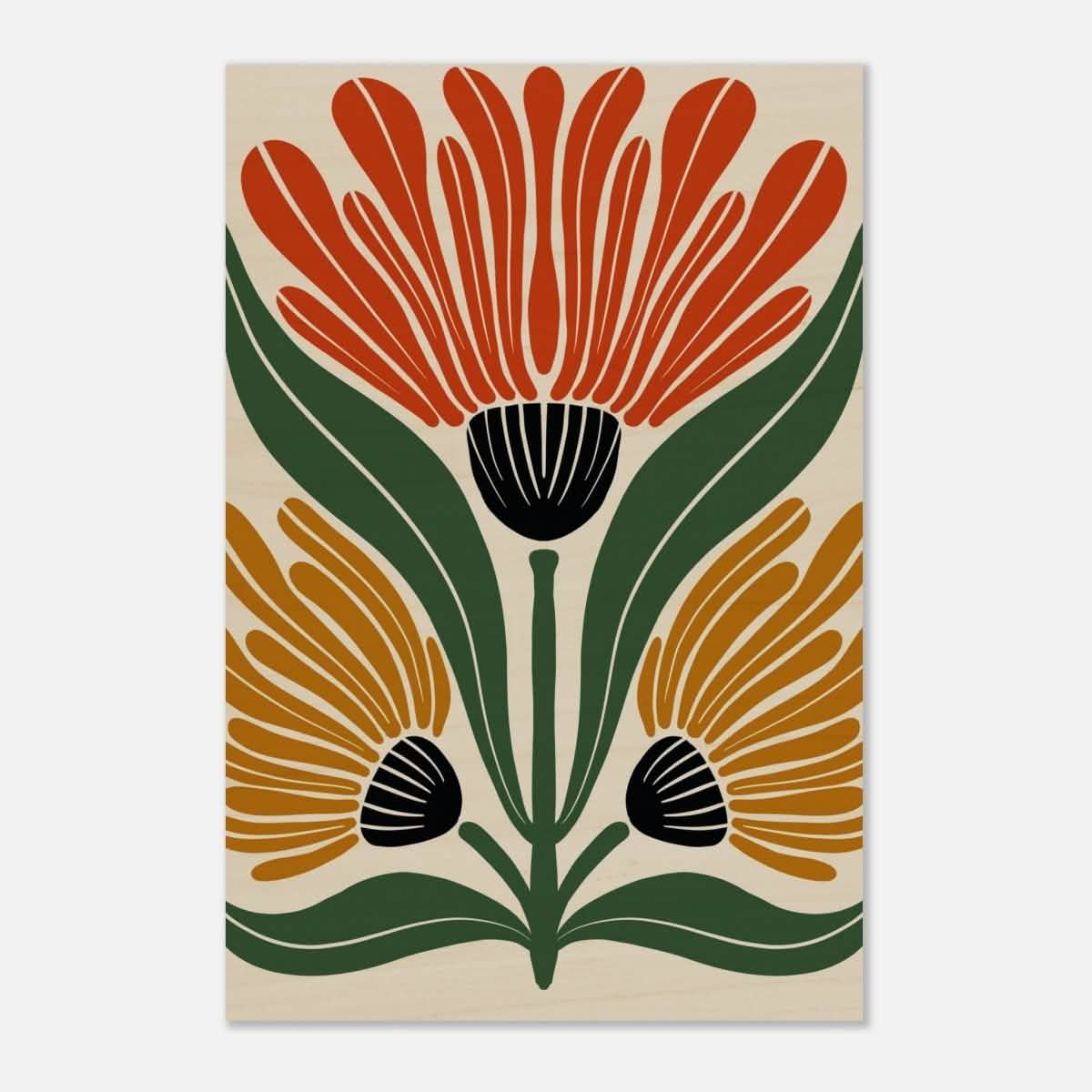 Da Vinci Wall art Print | Geometric Modern Minimalist wall art print | Bohemian - Wood Prints - 30x45 cm / 12x18″ - 20 mm