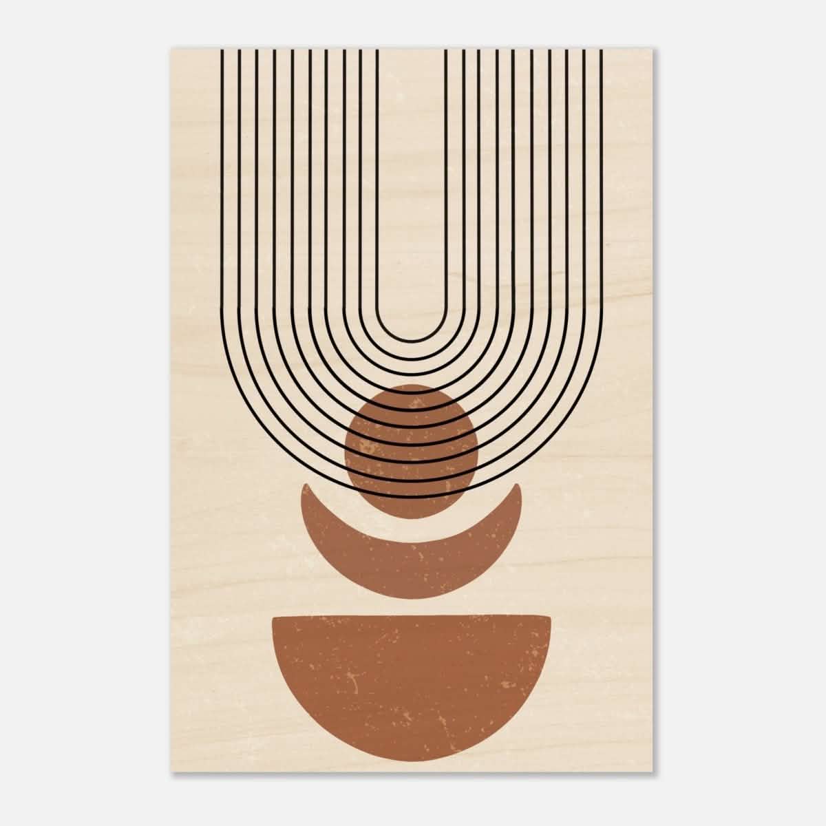 Da Vinci Wall art Print | Geometric Modern Minimalist wall art print | Bohemian - Wood Prints - 60x90 cm / 24x36″ - 20 mm